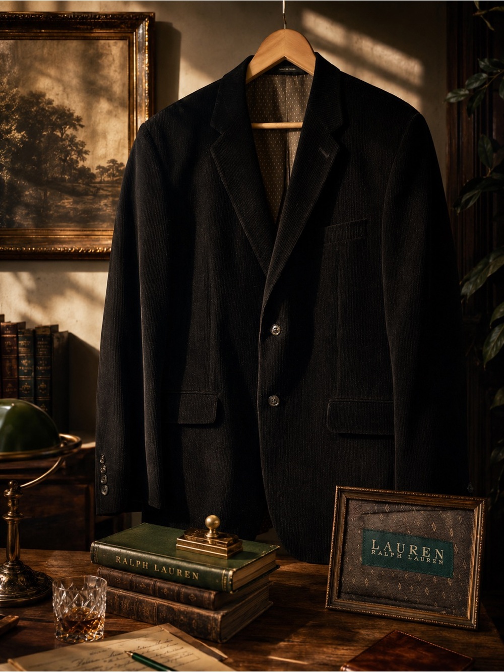 Ralph Lauren Black Corduroy Sport Coat